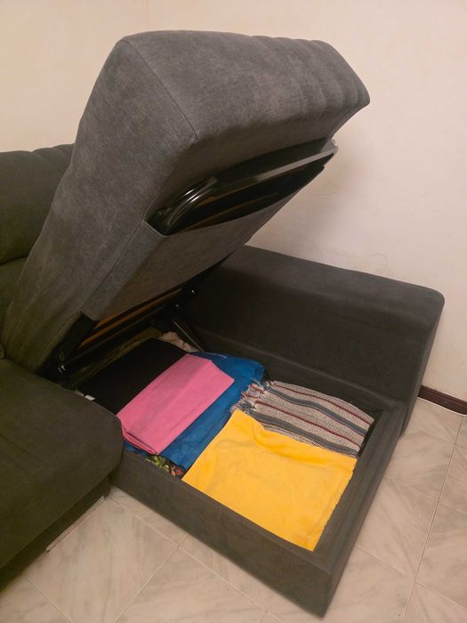 Sofá Chaise Longue + Puff