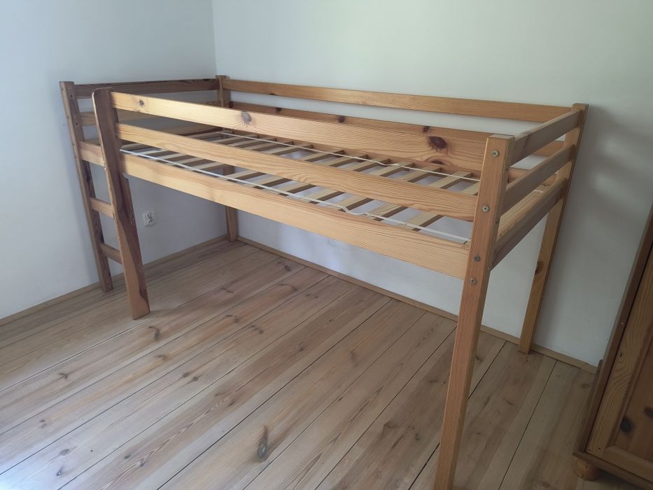 Łóżko na antresoli piętrowe dziecięce 90x200