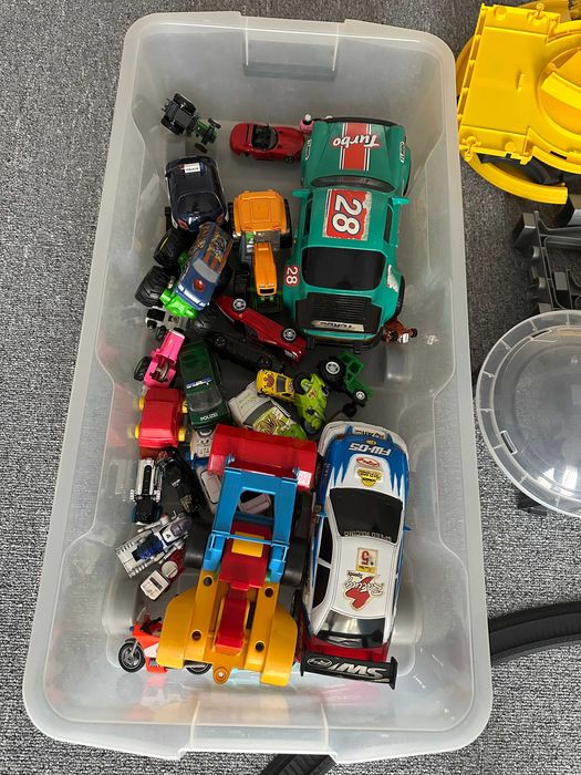 Duży zestaw kolejka tory pociąg auta