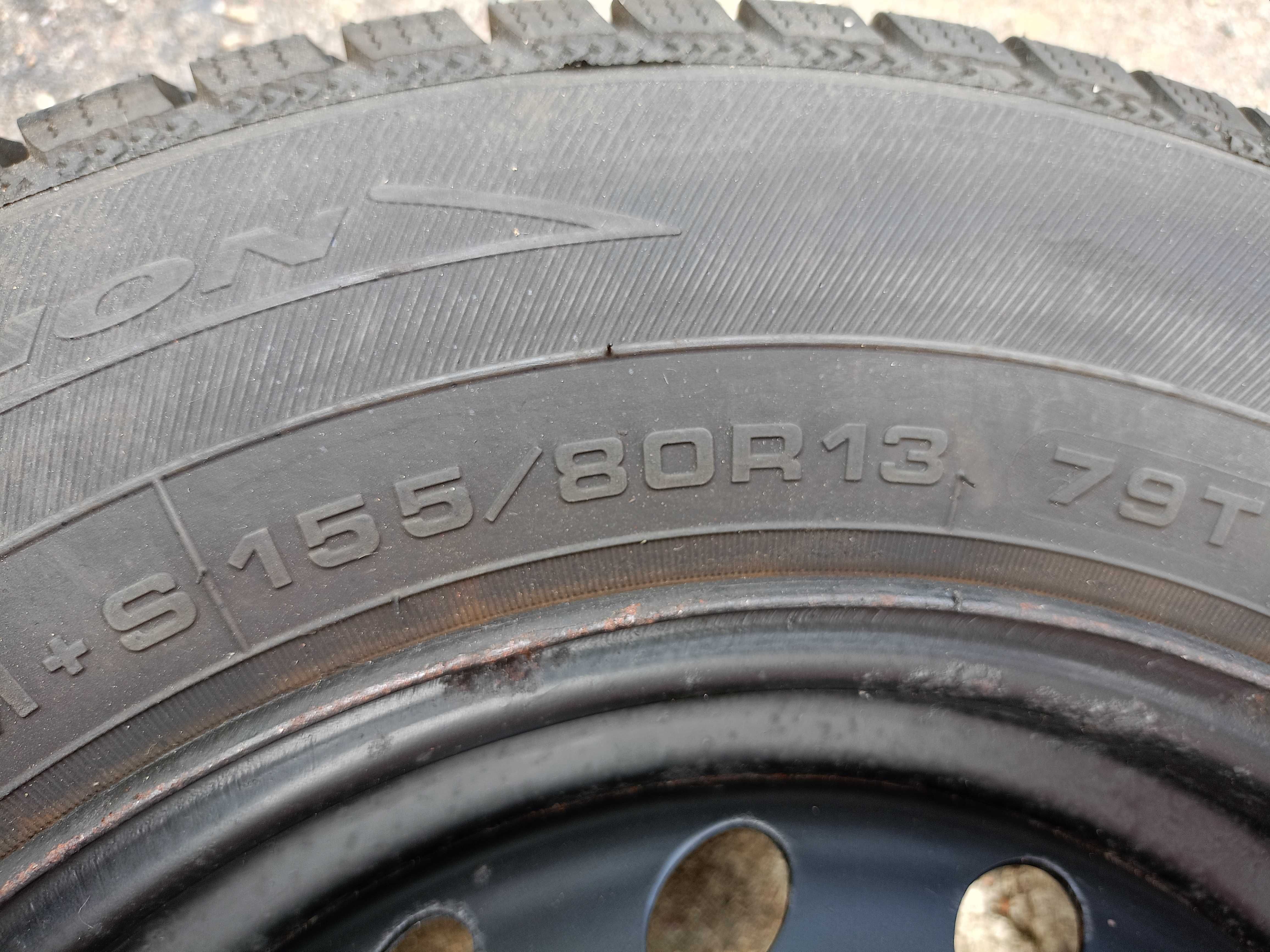 Felgi Fiat Panda 4x98 opony zimowe Frigo Dębica 155/80/13 23r JAK NOWE