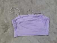 Jasno fioletowy crop top shein 34 xs