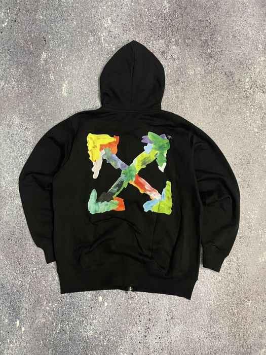 off white hoodie black/multicolour