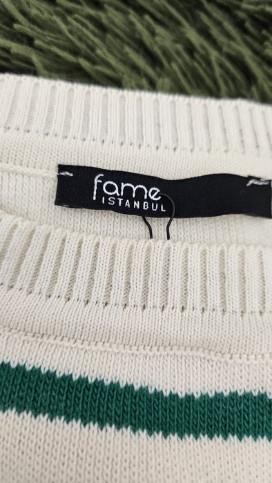 Стильна кофта в смужку, світер оверсайз