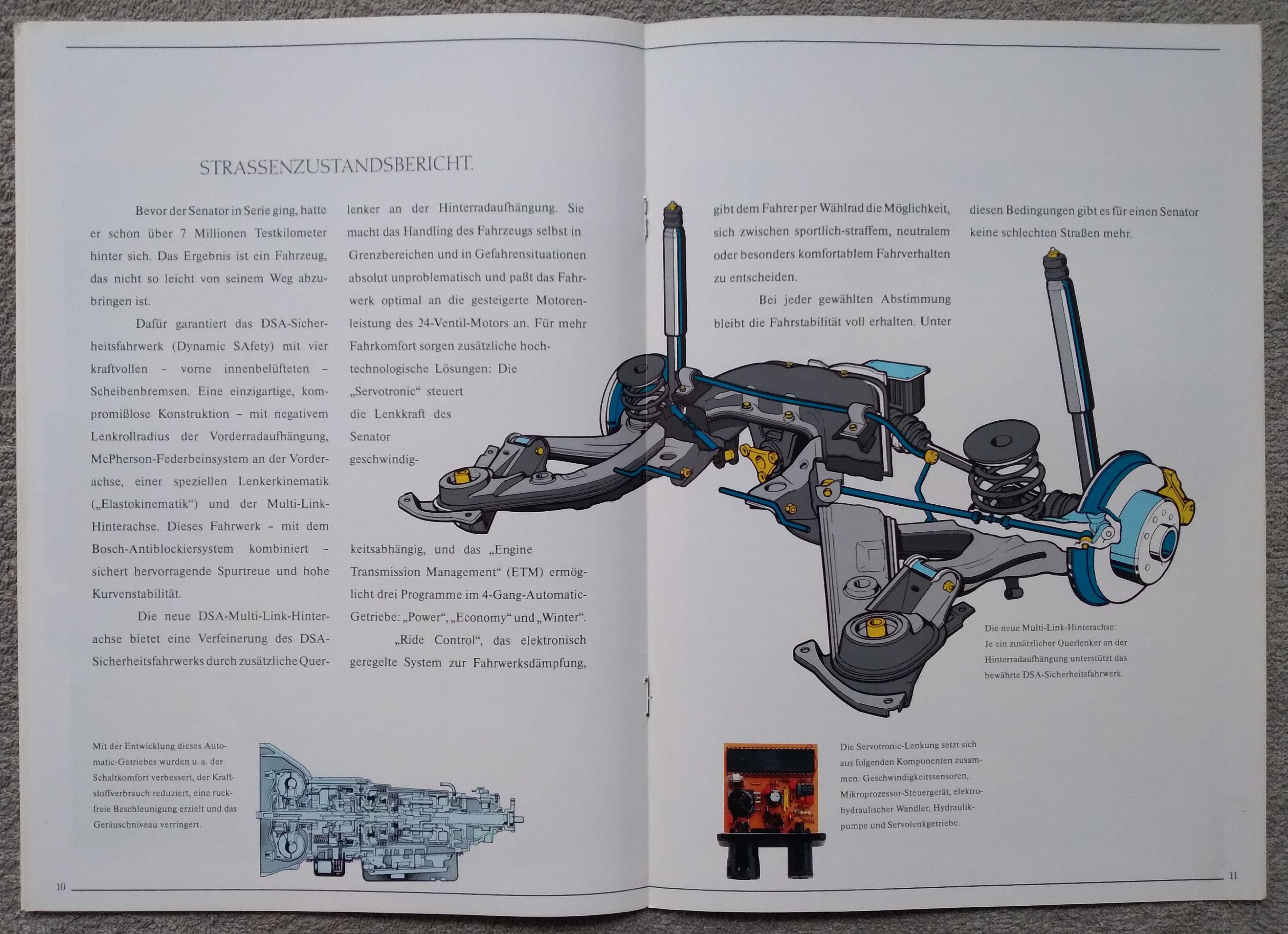 Prospekt Opel Senator rok 1989