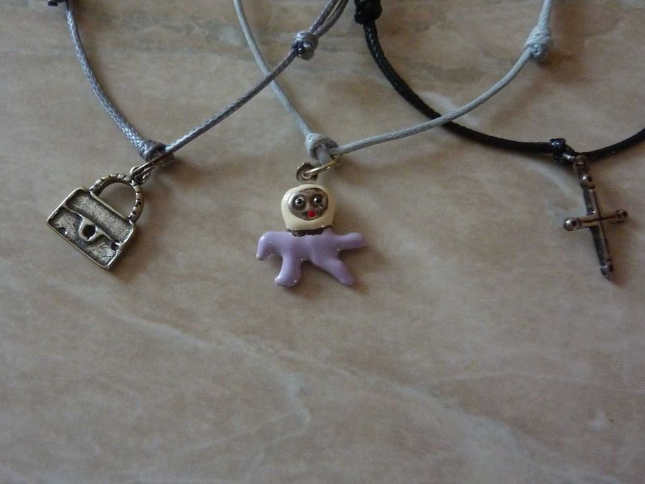 HIT! Bransoletka sznurek krzyżyk torba ośmiornica ZESTAW 3. sztuki