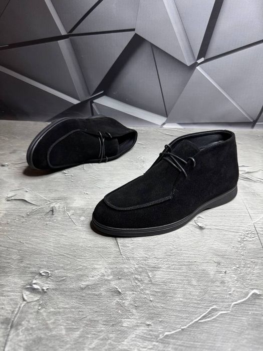 Черевики Зимові чоловічі Замшеві Лофери LORO PIANA! Замша + БАЙКА!