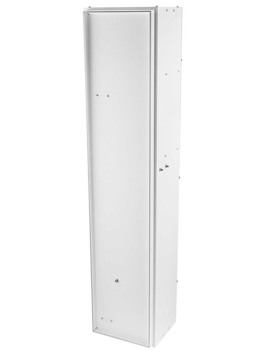 Szafka podtynkowa, schowek na szczotkę WC - papier poziomo, biała.