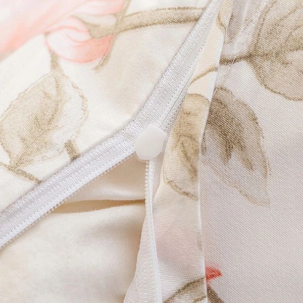 Pościel 200x220/3 części komplet poszewki 70x80 satynowa Maria kwiaty