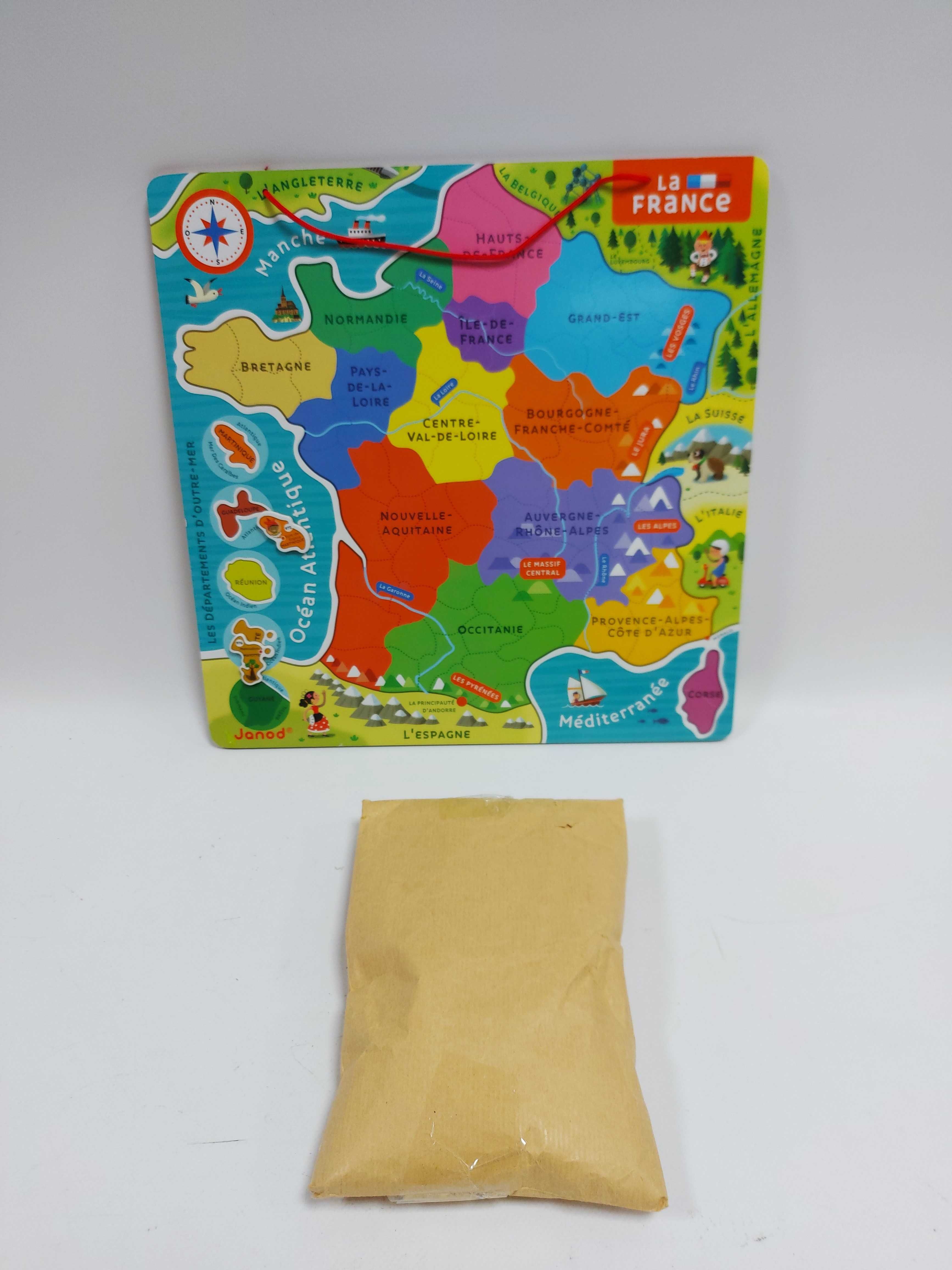 Puzzle magnetyczne Janod 93 elementów Mapa Francji J05480