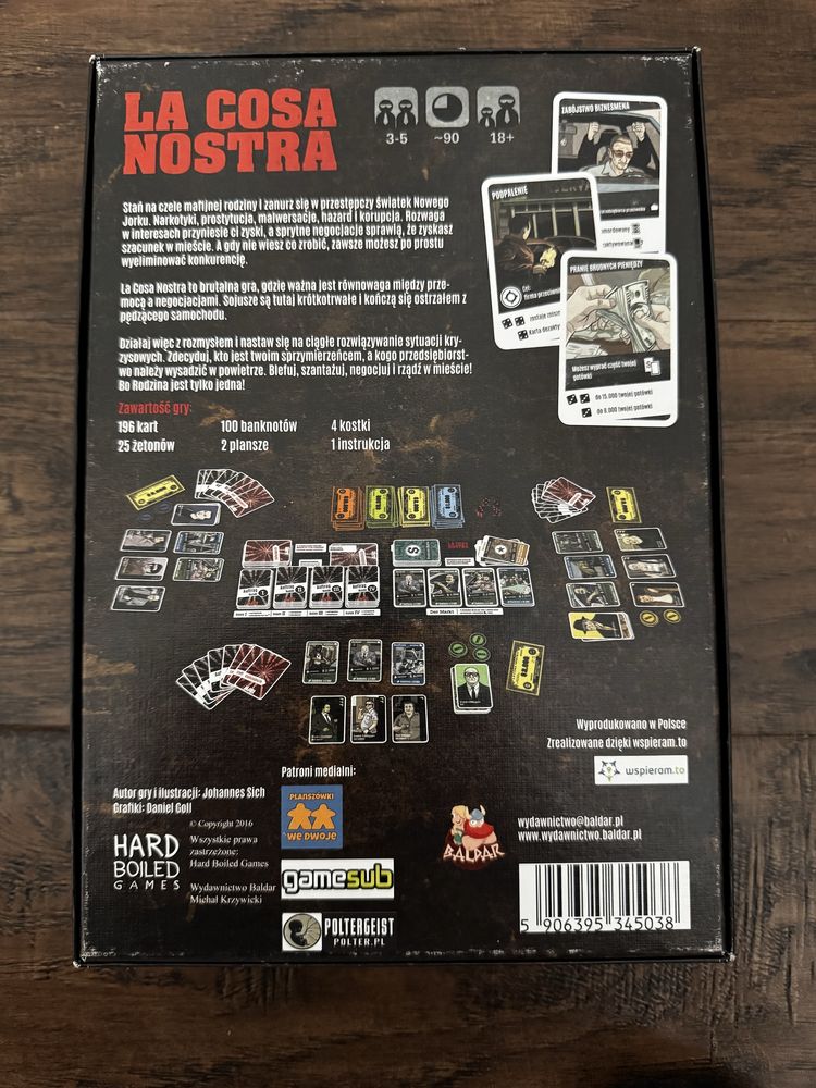 La Cosa Nostra PL koszulki gratis!!! z dodatkiem Gangi - gra planszowa