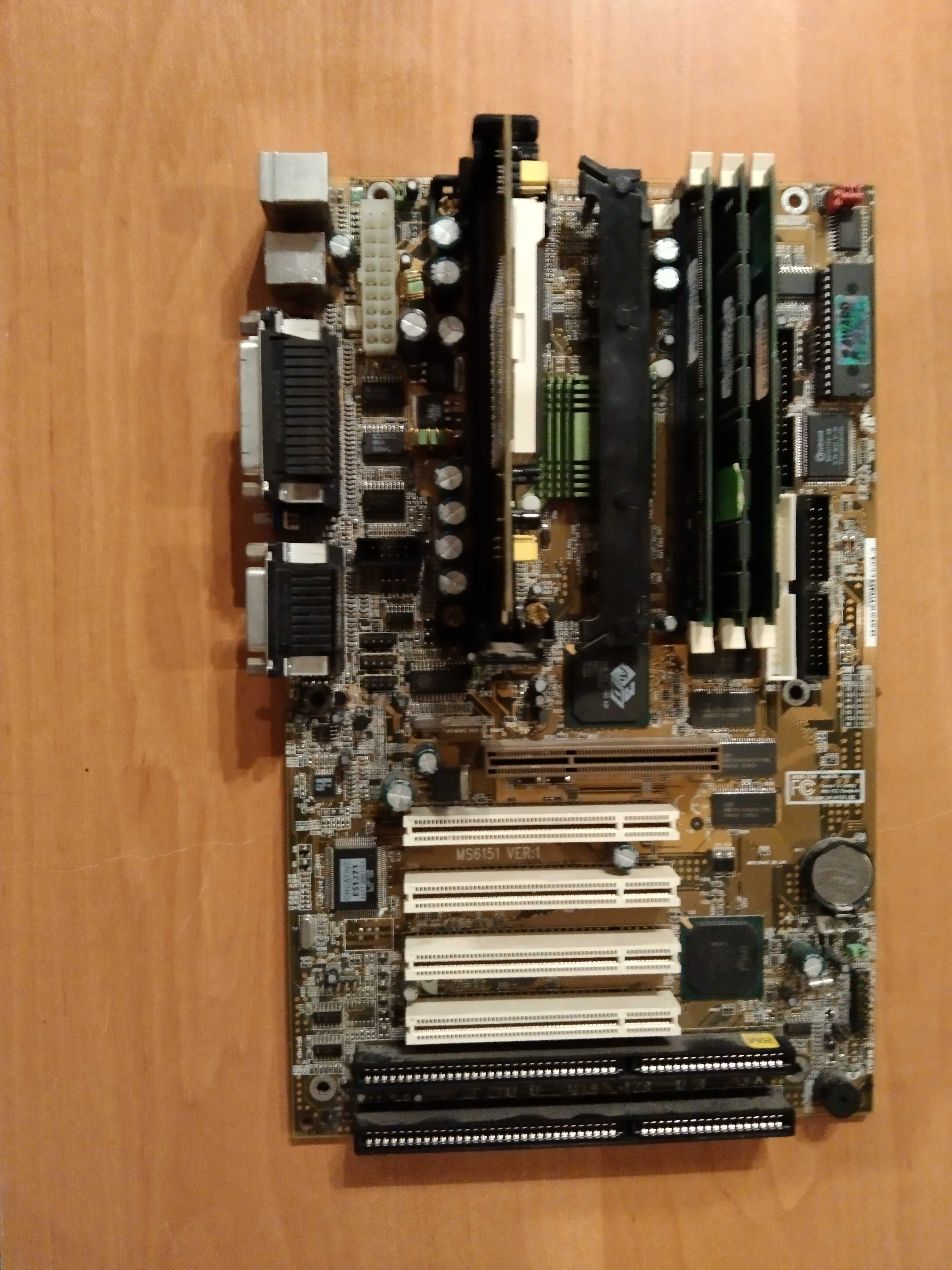 Płyta główna MSI ms6151 i procesor i ram