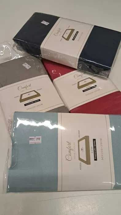 Prześcieradło z gumką 200x90 satyna bawełniana