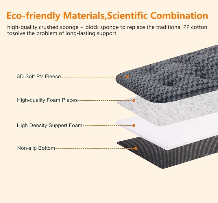 Hmtope Ortopedyczne Legowisko Dla Psa Szare 90X59 Cm