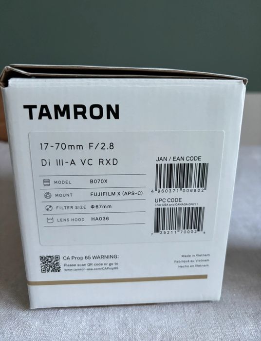 Lente/objetiva Tamron 17-70 f2.8 fuji
