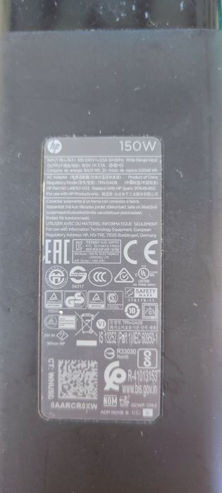 оригінальні зарядки (блоки живлення) HP, Dell