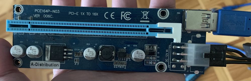 Продам райзер pci-e 1x to pci-e 16x ver 006c