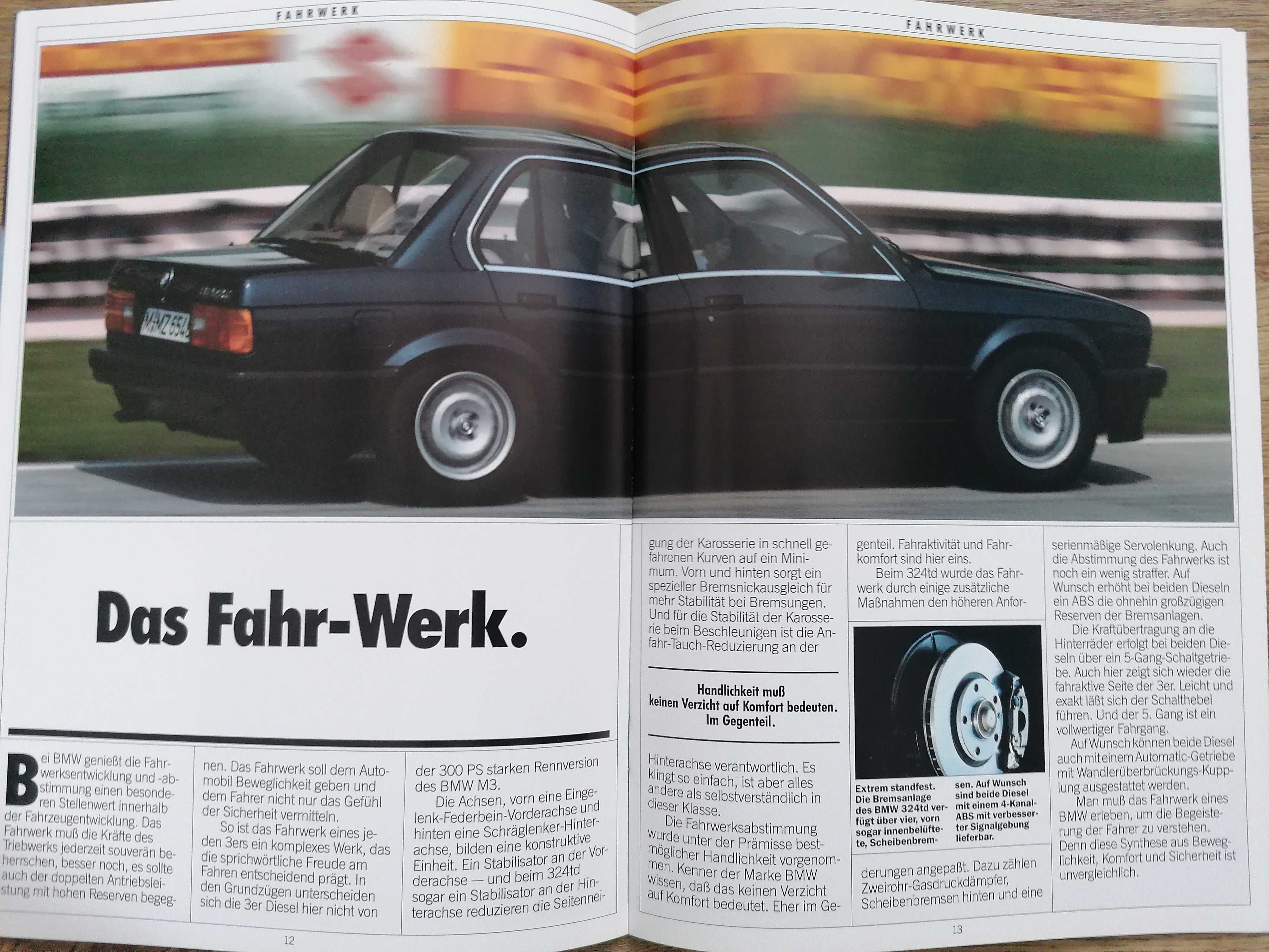 Prospekt BMW 3 E30 324d  324td