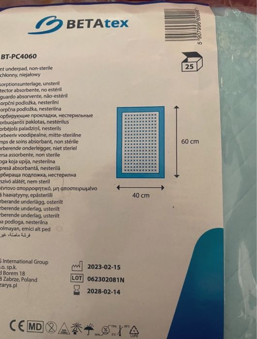 Podklady chlonne niejalowe