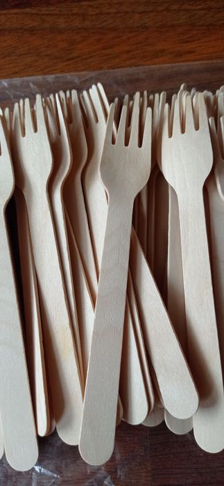 Widelce drewniane jednorazowe Bio Eco 100 sztuk