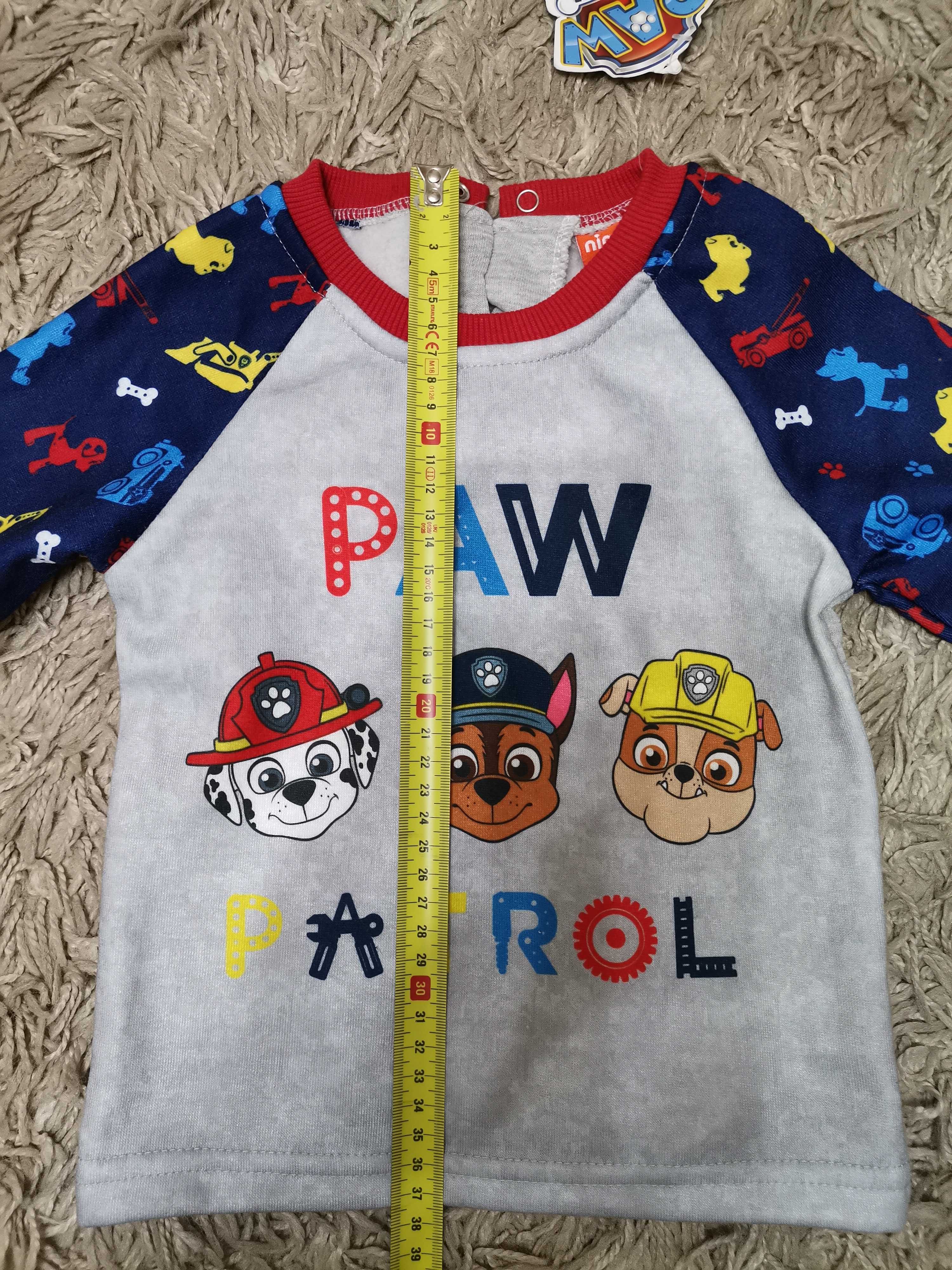 Nickelodeon Psi Patrol Paw Patrol bluza niemowlęca bluzka r. 92