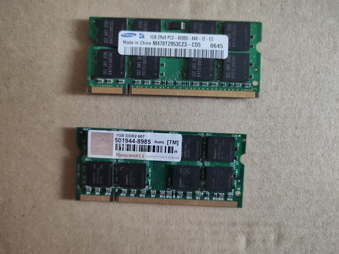 Оперативная память DDR2 Transcend и Samsung 1GB