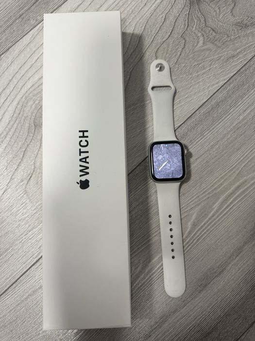 ‼️Apple Watch SE 44 gps silver aluminum ідеальний стан повний комплект