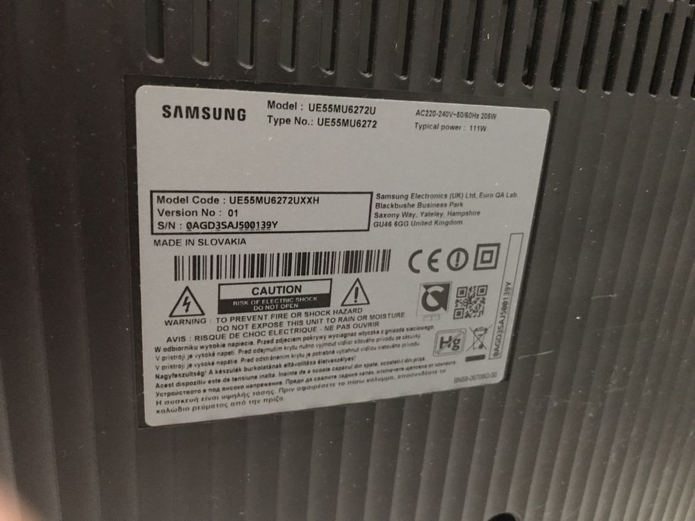 Telewizor Samsung model UE55MU6272U