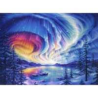 Haft diamentowy Diamond Painting mozaika 5d ZORZA POLARNA 30x40 cm