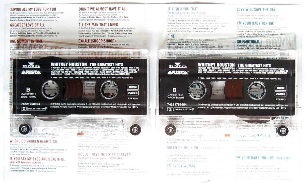The Greatest Hits - Whitney Houston – 2 kasety audio