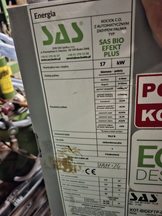 Piec Sas Na pelet