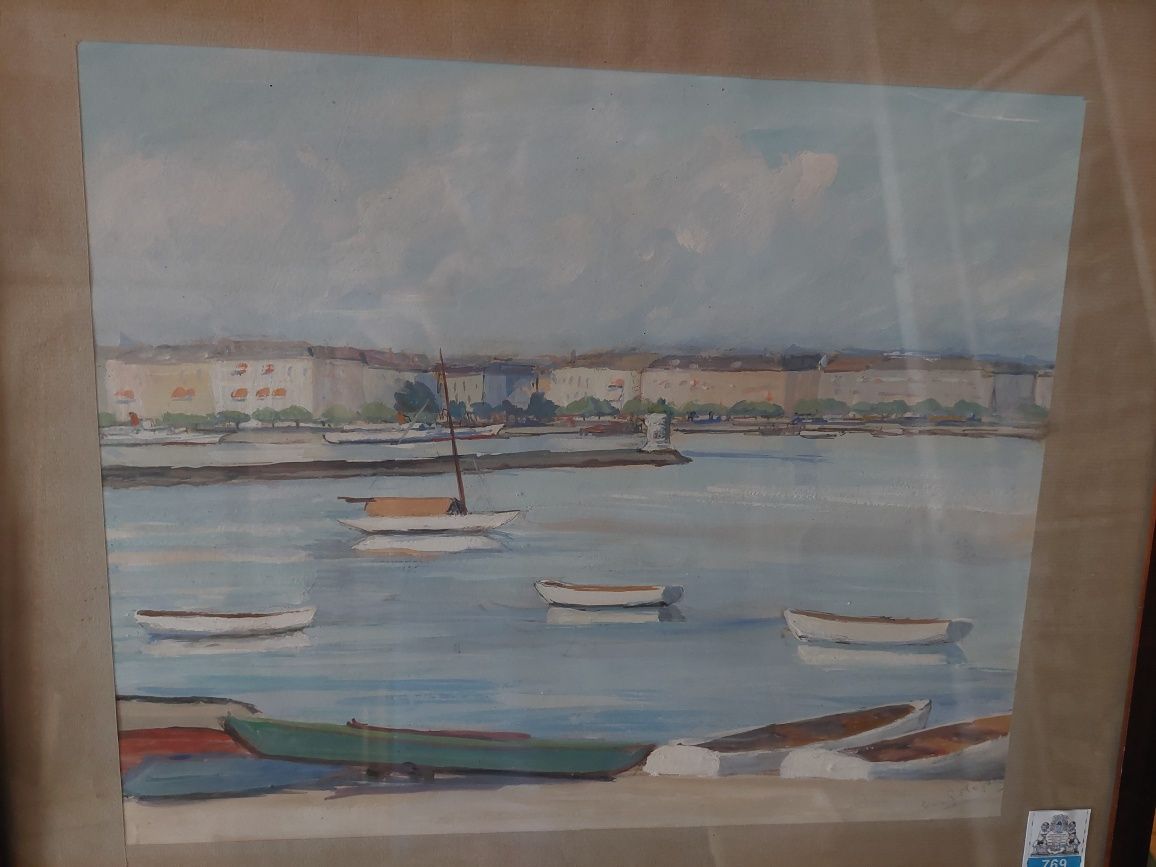 Linda aguarela Lagos? Algarve com moldura
