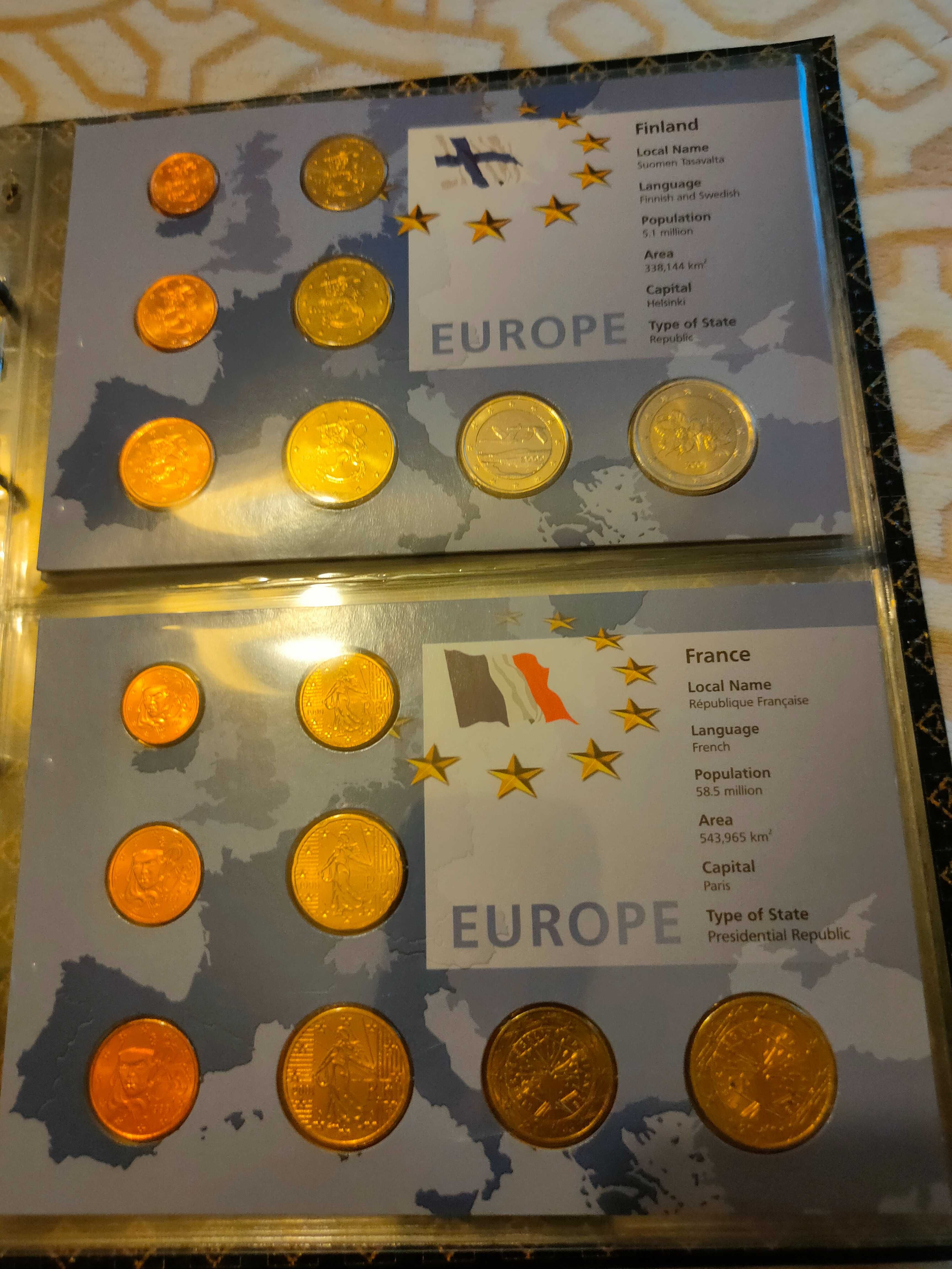 Colecao das primeiras moedas euro