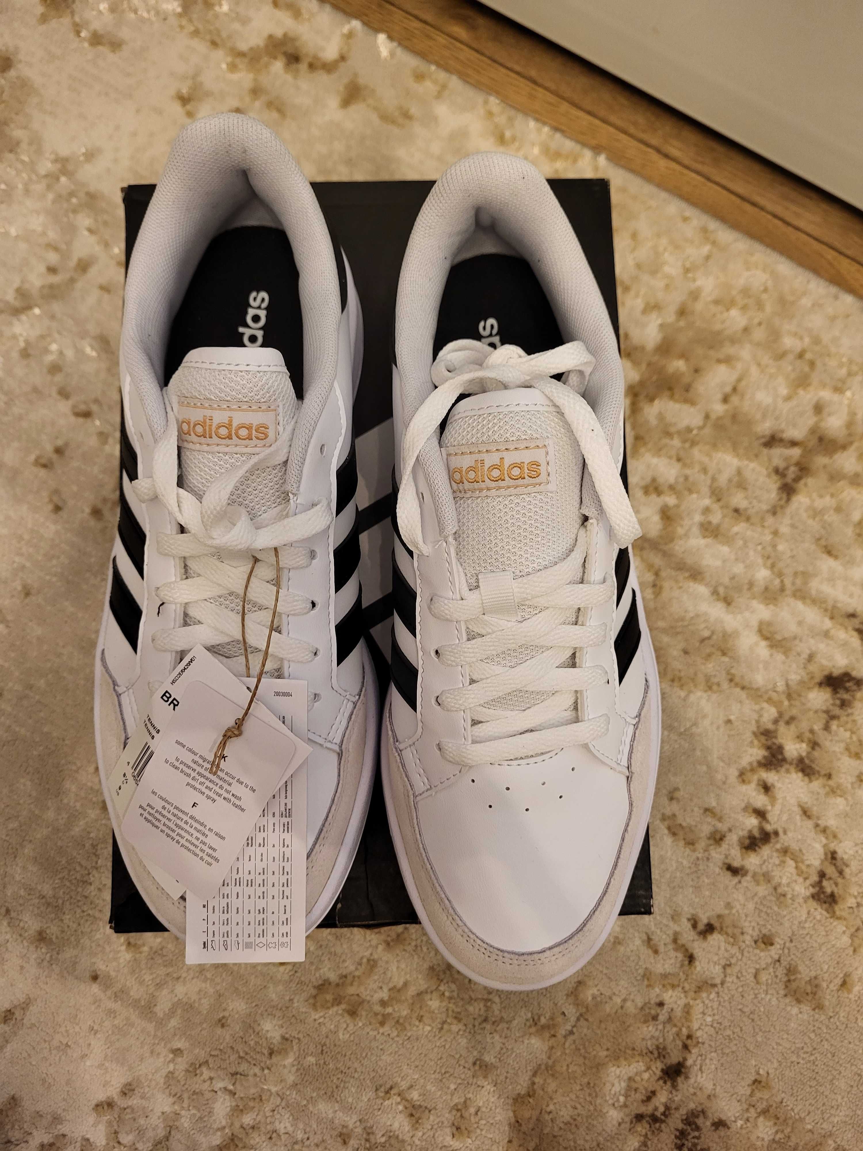 Buty Adidas 42.5 biało złoto czarne