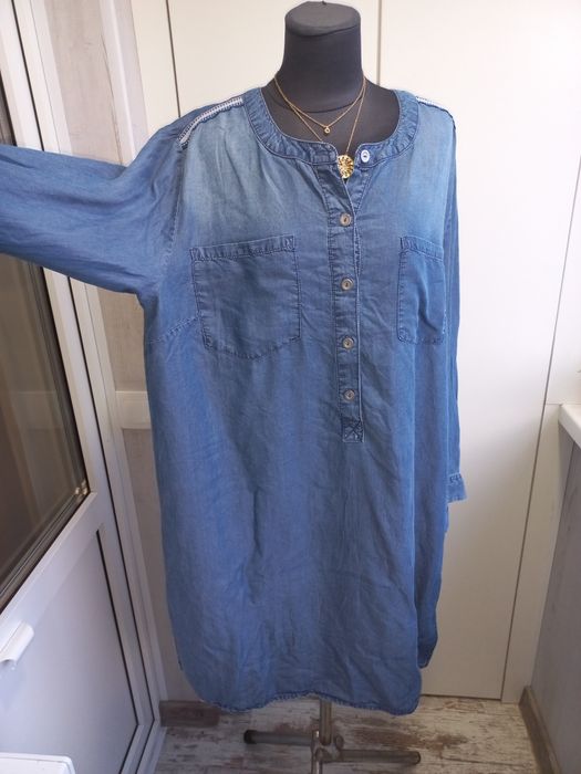 Батальна джинсова туніка! Розмір 64-68!