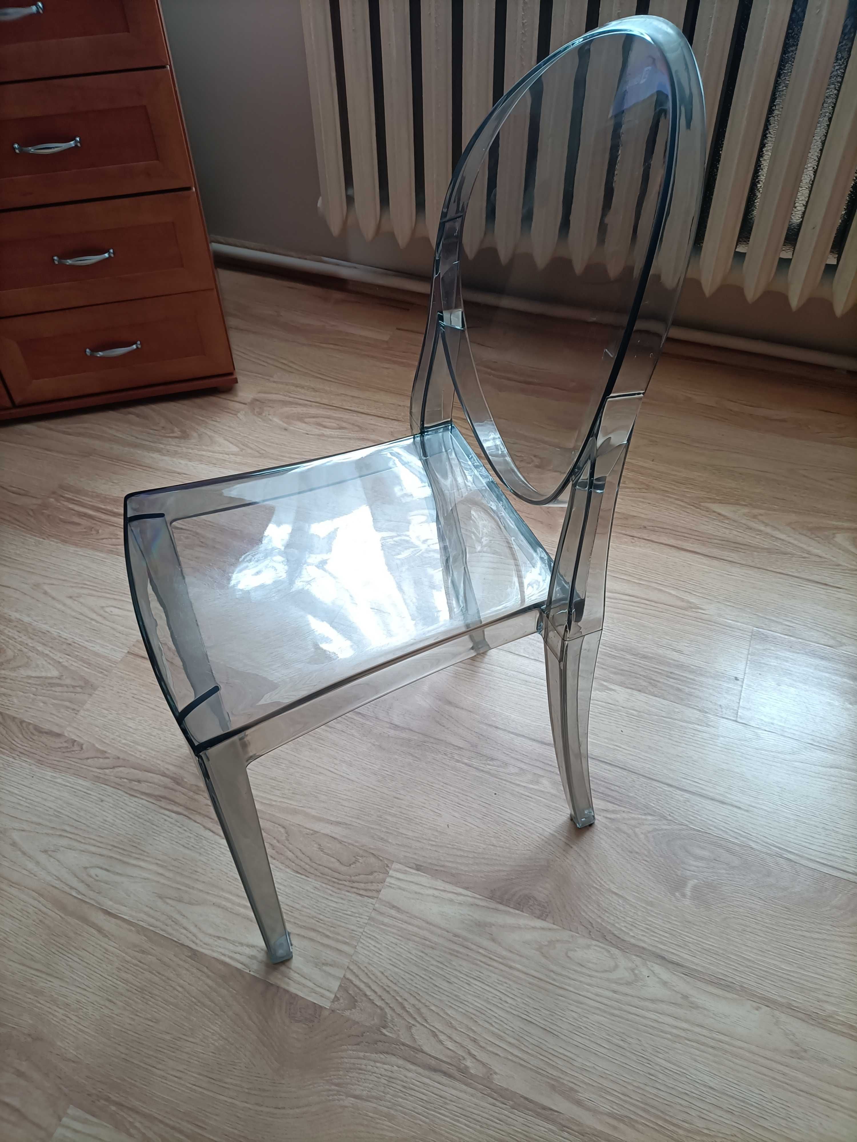 Krzesła transparentne 4 sztuki