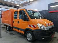Iveco Daily 29L13 Doka Dubel Kabina Brygadówka Hak Plandeka Automatyczna Skrzynia Webasto 7 Miejsc Obsługa Dróg Autostrad  Doka Brygadówka 7 Osób Hak Klima Webasto LIFT 2.3 Diesel Plandeka