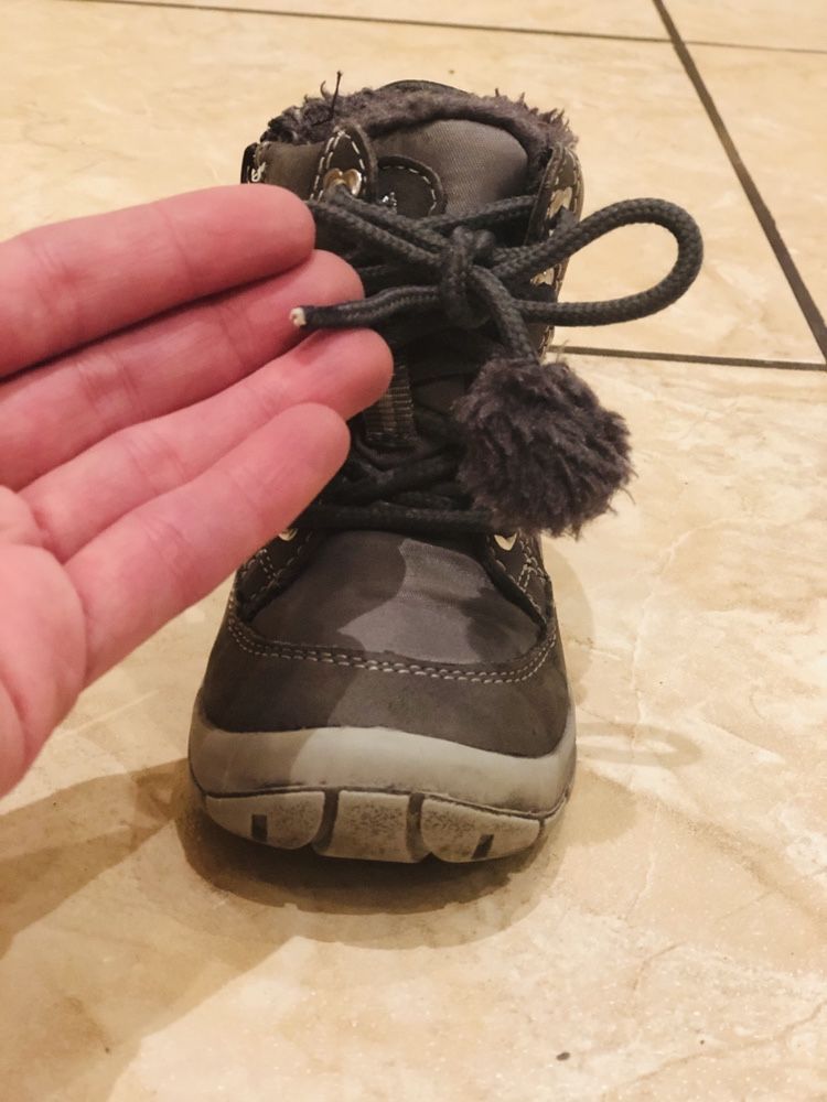 Buty zimowe kozaki dziecięce, rozm. 22