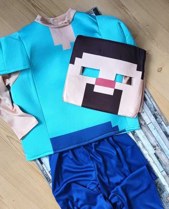 L 128-134 extra przebranie na bal karnawał Minecraft Stiv