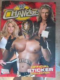 Wwe champions merlin sticker album com rey mistério poster