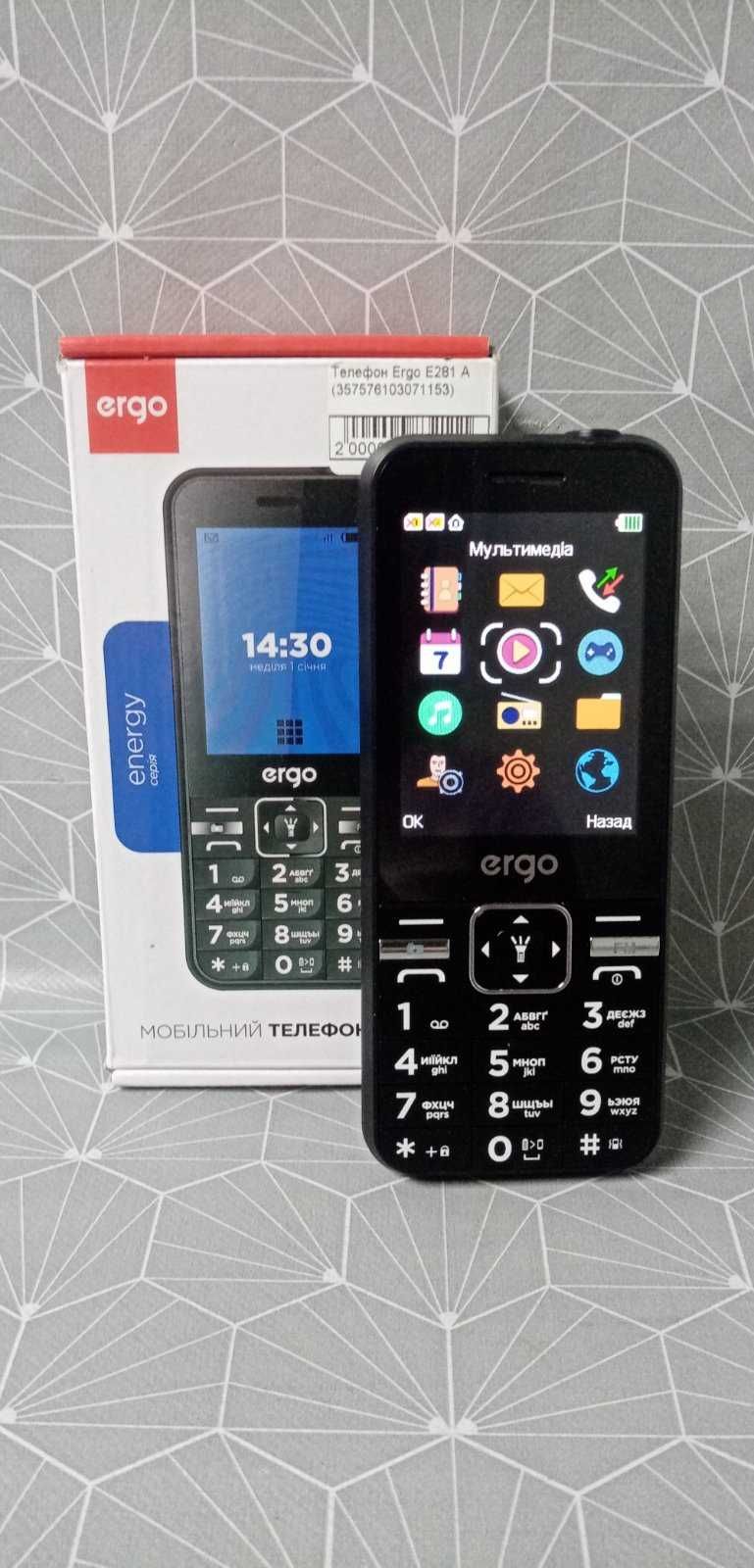 Мобільний телефон ERGO E281 Dual Sim Black