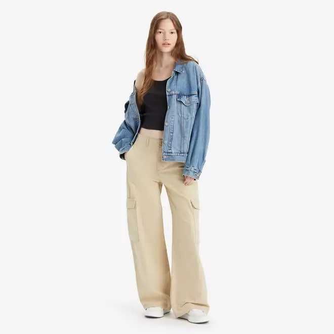 Жіночі широкі карго штани levis baggy cargo pants