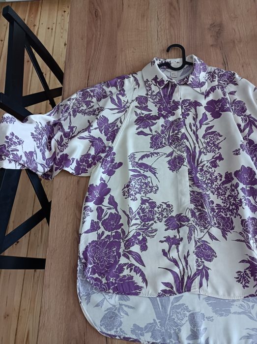 Piękna bluzka koszulowa H&M 34 100% wiskoza