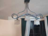 Lampa wisząca 3x mleczna kostka