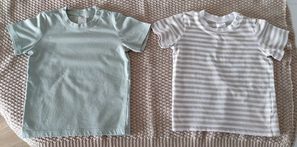 Dwie bluzki na krótki rękaw,marki HM