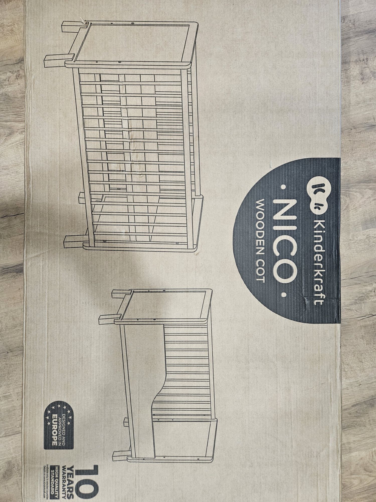 Berço de bebé Nico Kinderkraft - Novo em caixa