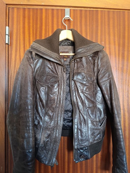 Casaco de couro senhora