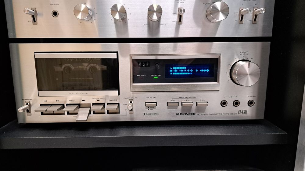 Wieża Pioneer ct-f600 sa-508 pl-400x tx-608 szafka blue line