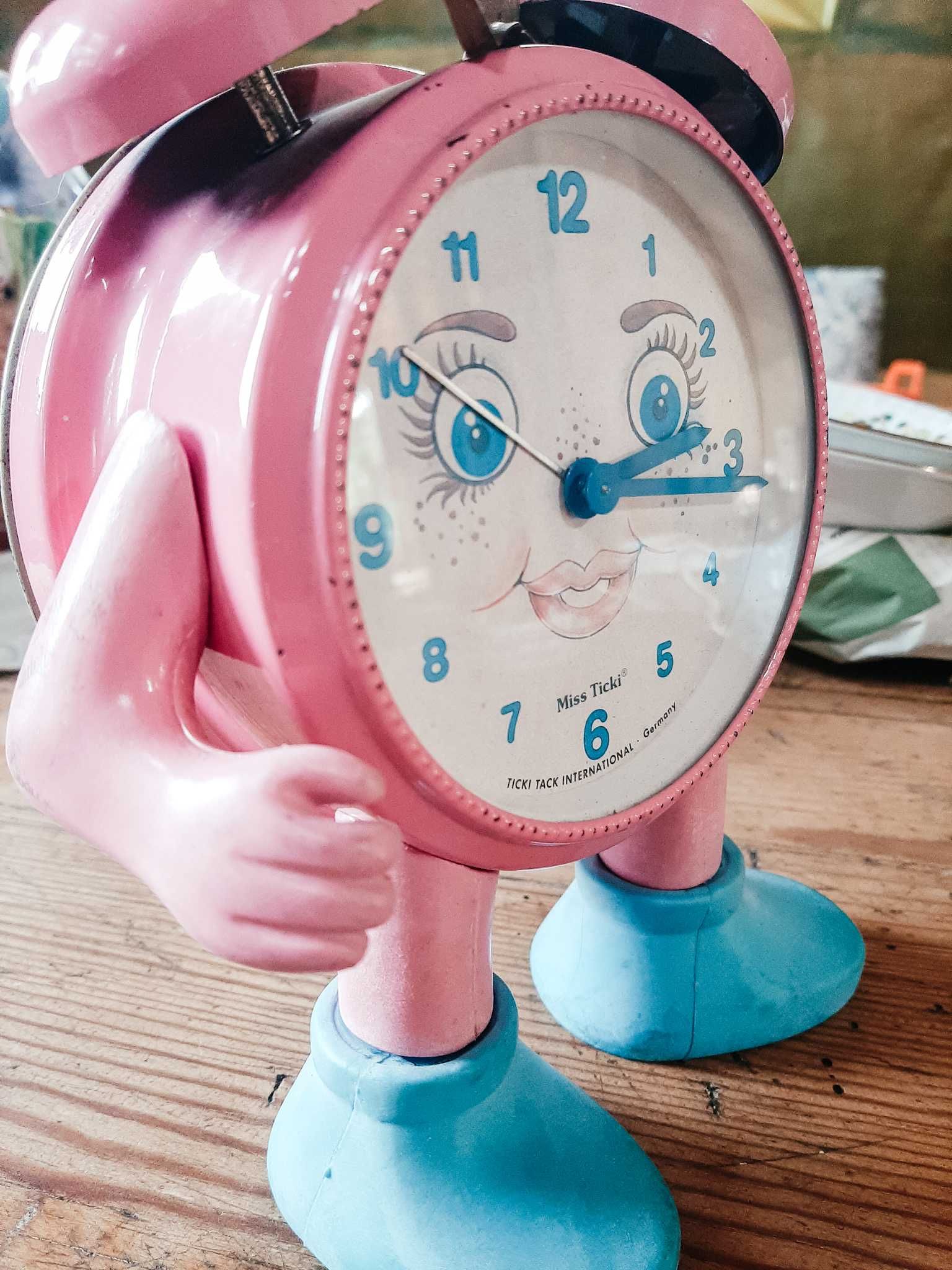 Budzik Miss Ticki retro vintage lata 80-te