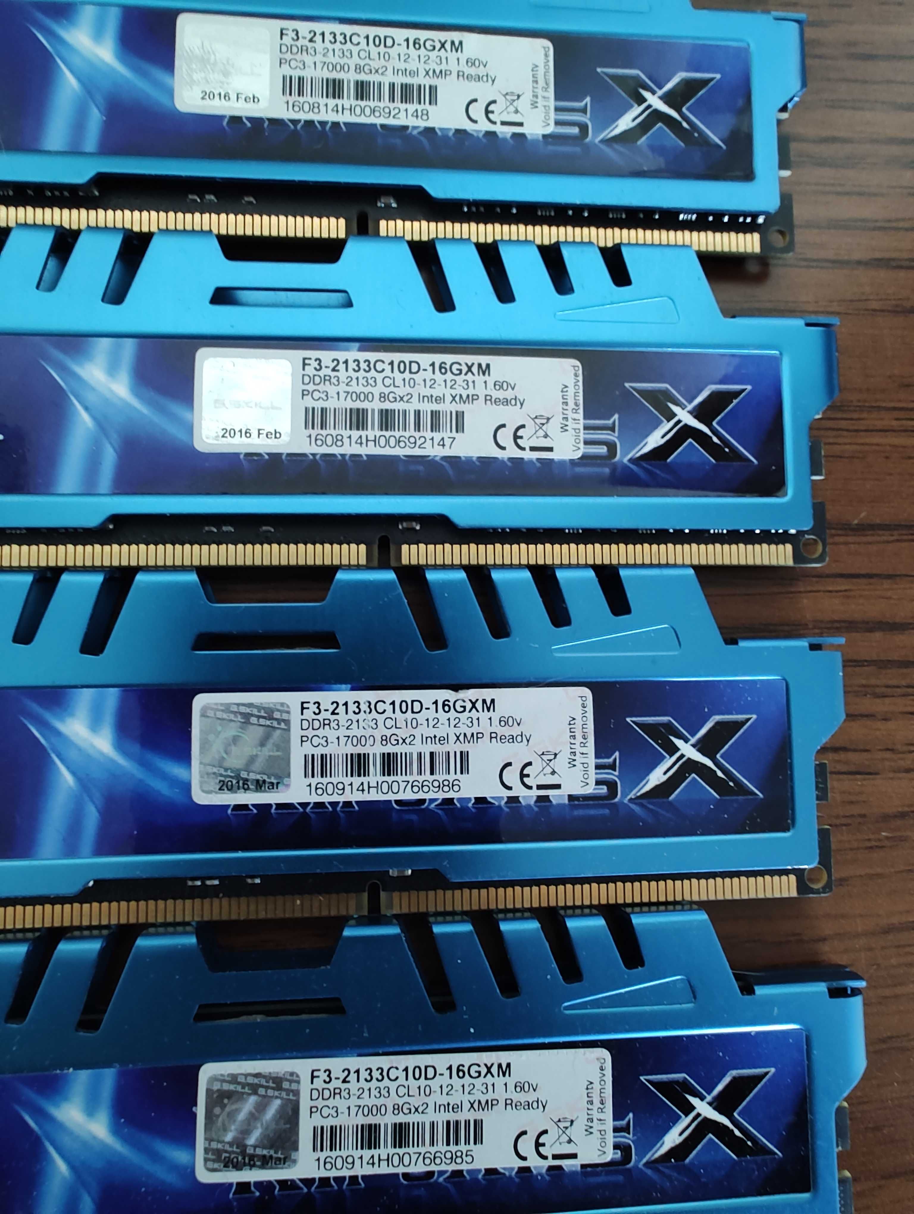 Pamięć RAM G.Skill RipjawsX 32GB(4x8GB) 2133MHz F3-2133C10D-16GXM)DDR3