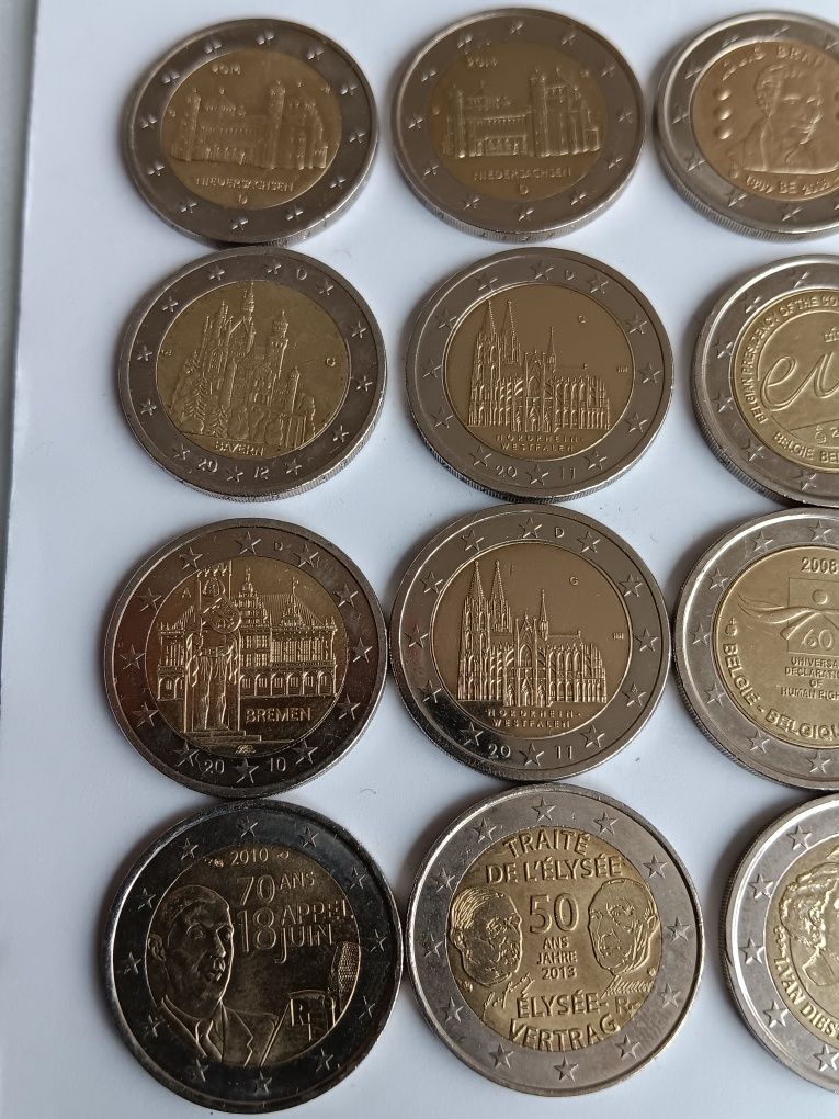 20 moedas de 2 euros com valor